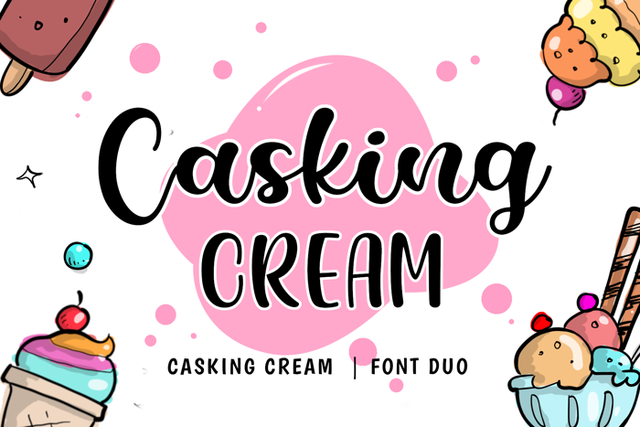 Casking Cream Font poster