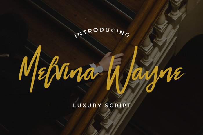 Melvina Wayne Font poster