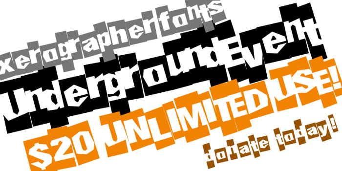 UndergroundEvent Font poster