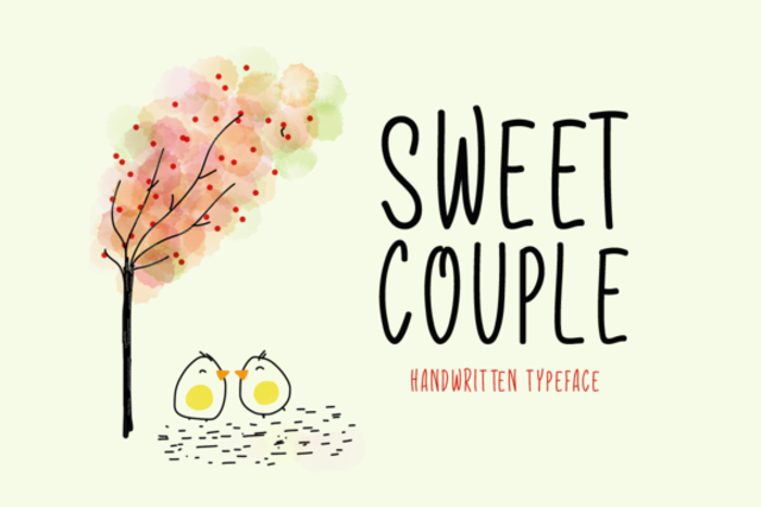 Sweet Couple Font poster