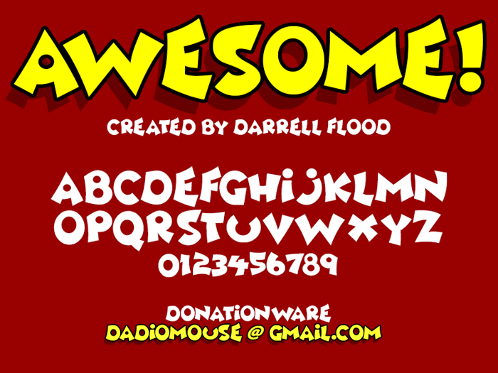 Awesome Font poster