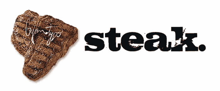 STEAK Font poster