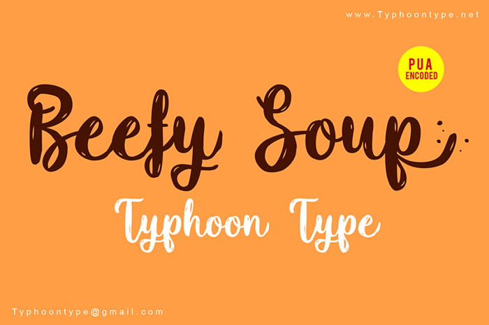 Beefy Soup Font poster