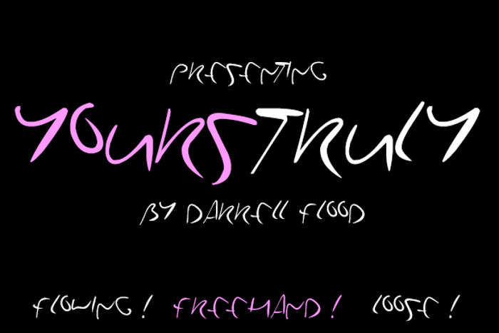 YoursTruly Font poster