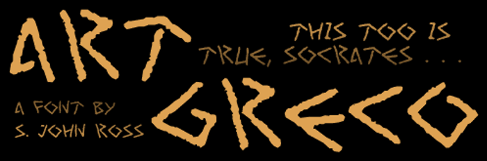 Art Greco Font poster