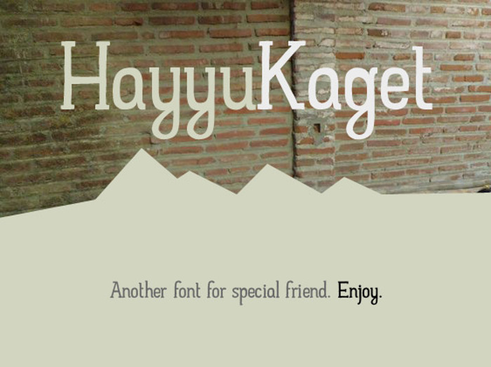 Hayyu Kaget Font poster