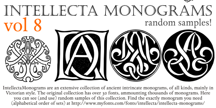 Intellecta Monograms Random Eight Font poster