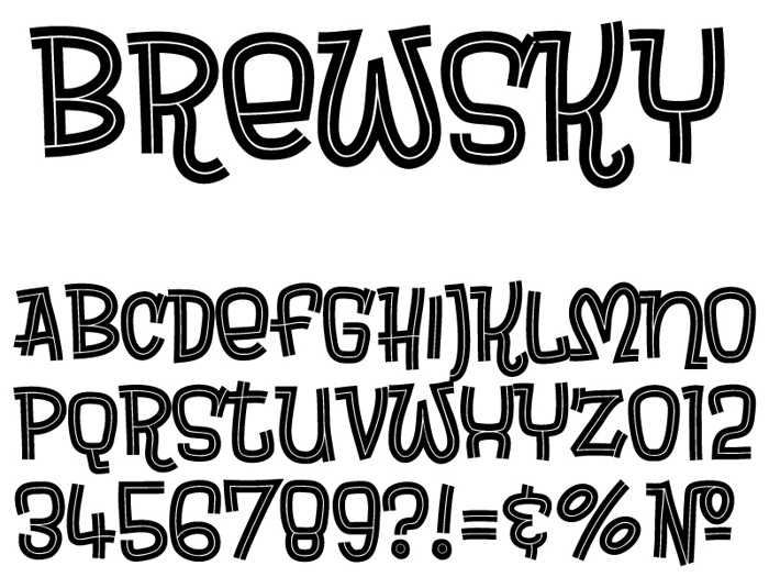 Brewsky Font poster
