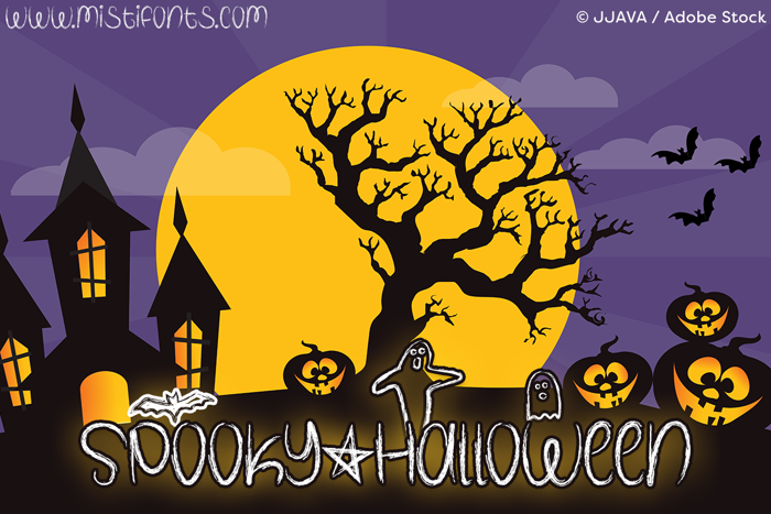 Spooky Halloween Font poster