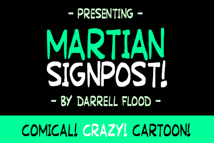 Martian Signpost Font poster