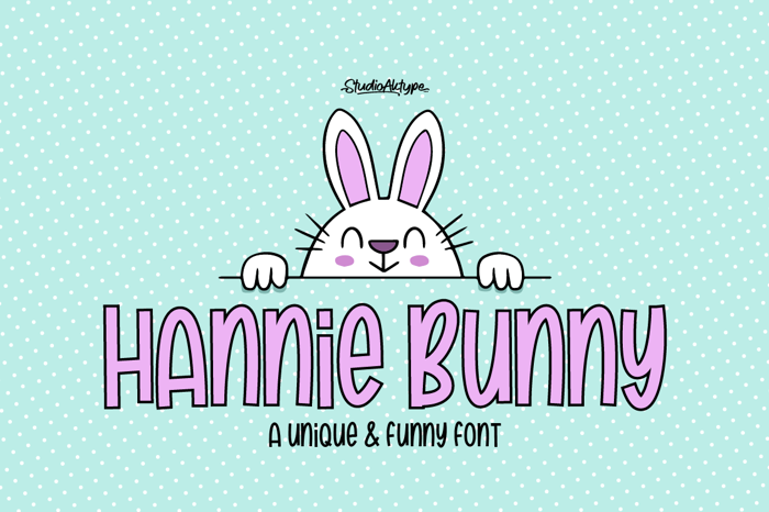 Hannie Bunny Font poster