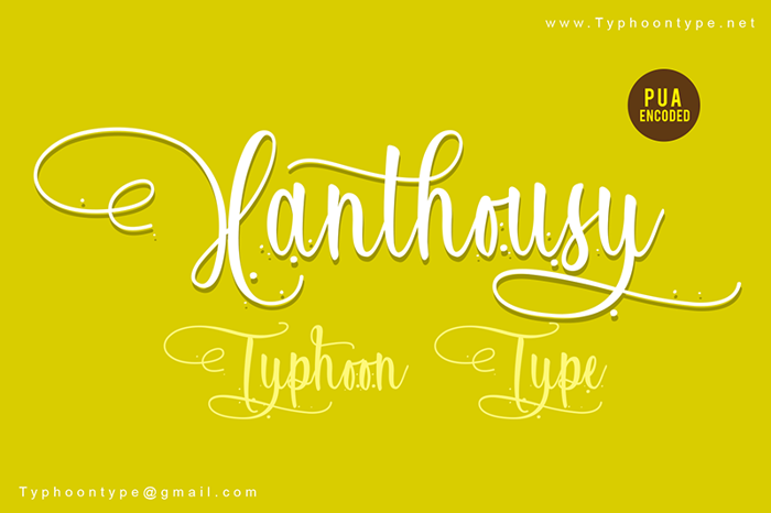 Xanthousy Font poster