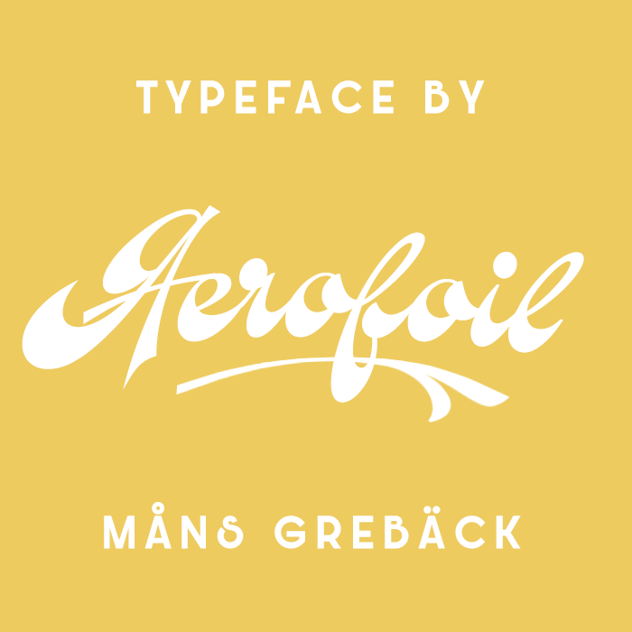 Aerofoil Font poster