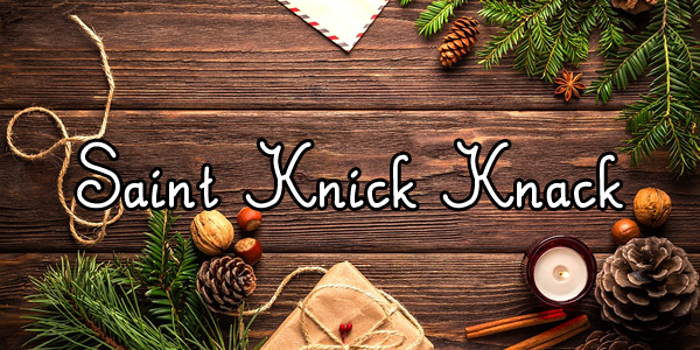 Saint Knick Knack Font poster