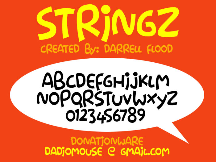 Stringz Font poster