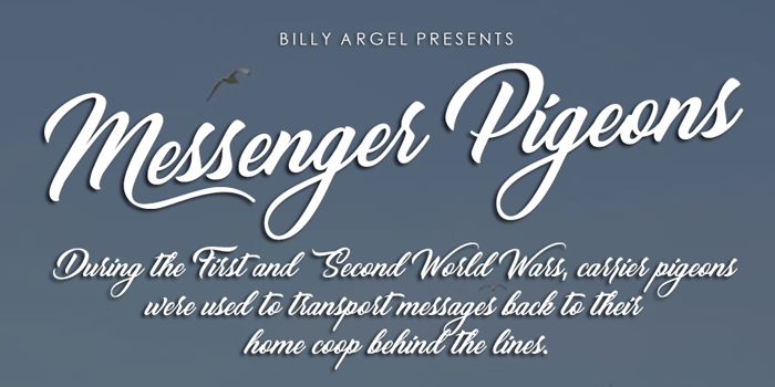 Messenger Pigeons Font poster