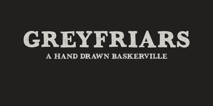 DK Greyfriars Font poster