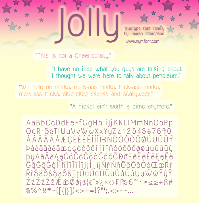 Jolly Font poster