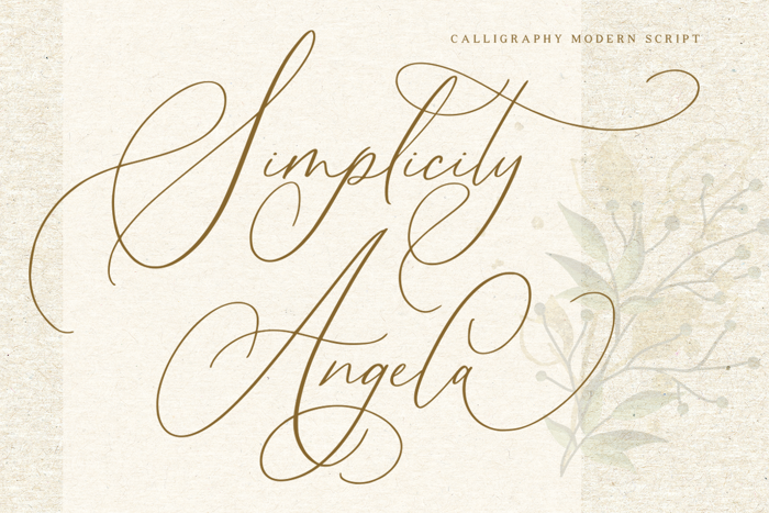 Simplicity Angela Font poster