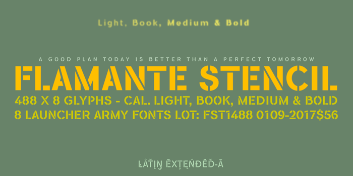 Flamante Stencil Font poster