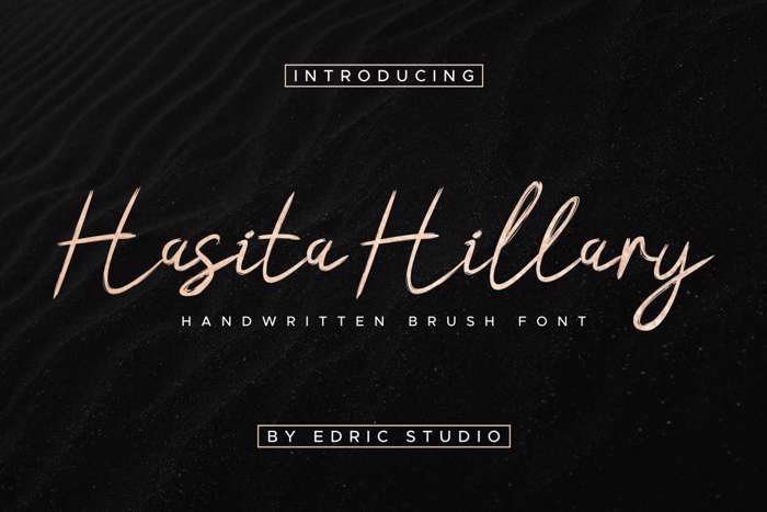 Hasita Hillary Demo Brush Font poster