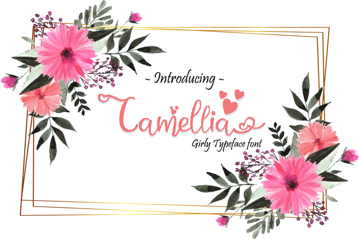 Camellia Font poster