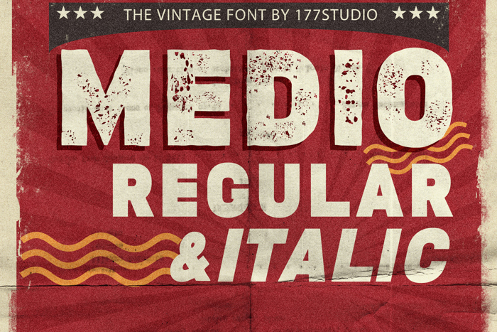 MEDIO VINTAGE Font poster