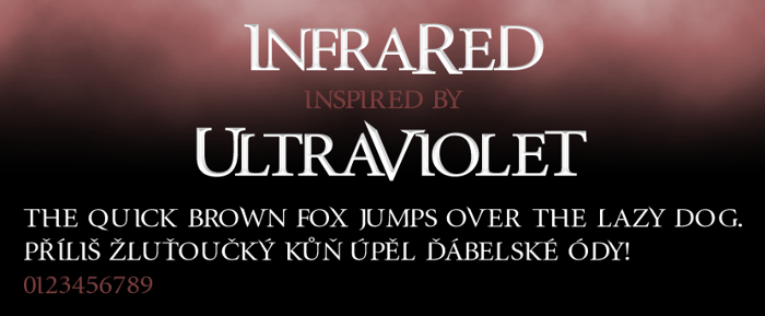 InfraRed Font poster