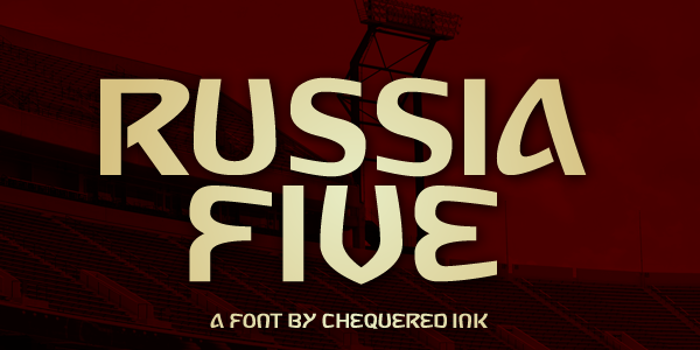 Russia Five Font poster