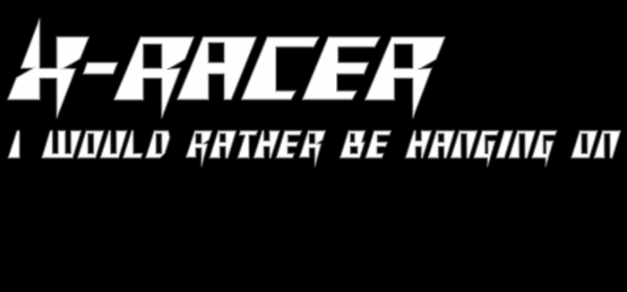 X - Racer Font poster