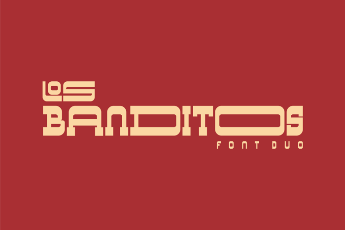 Los Banditos font duo poster