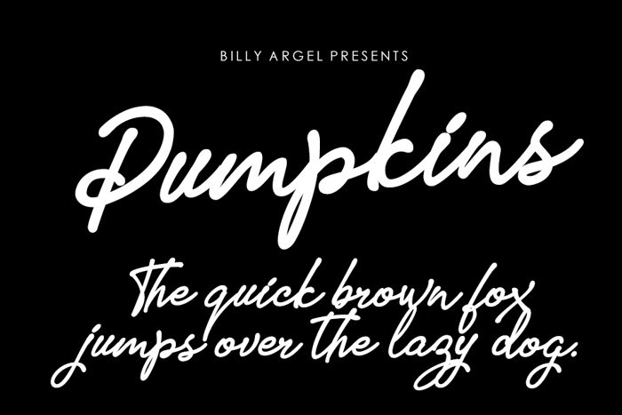 Pumpkins Font poster