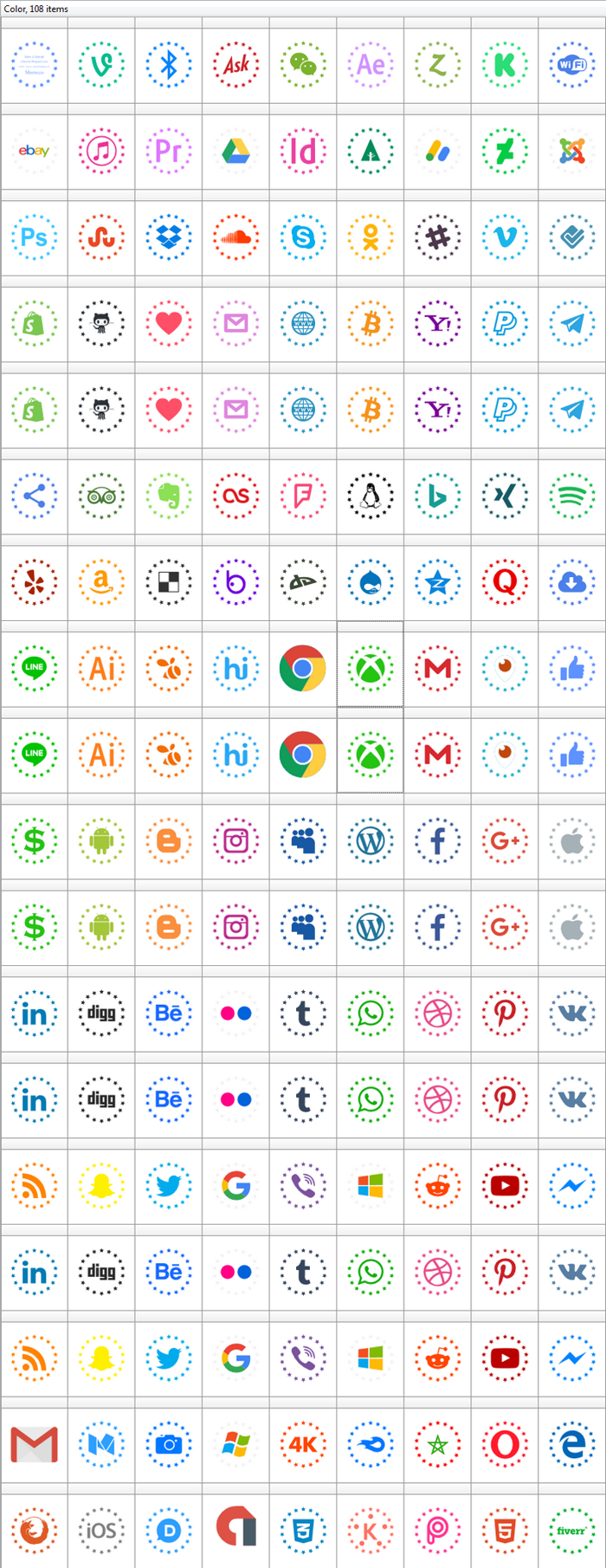 Type Icons Color Font poster