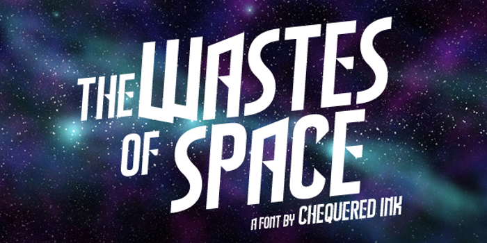 The Wastes of Space Font poster