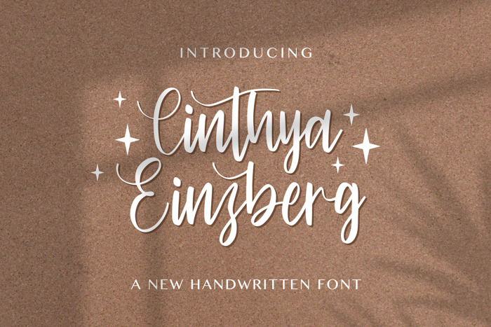 Cinthya Einzberg Font poster