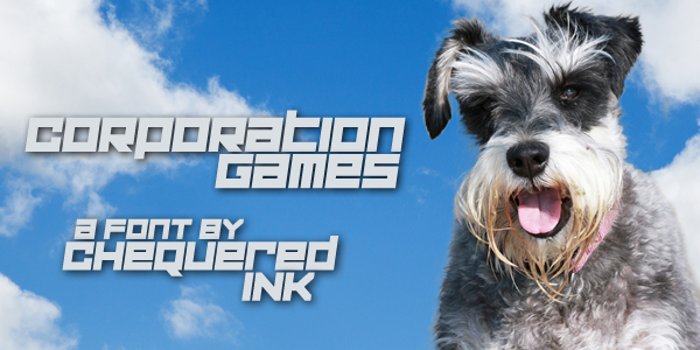 Corporation Games Font poster