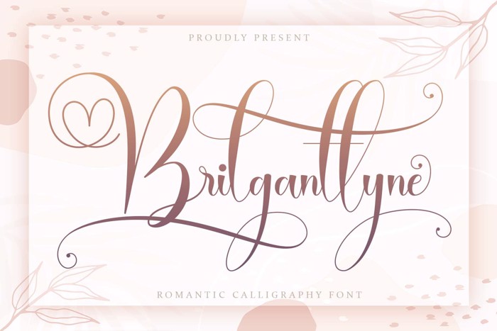 Brilganttyne Script Font poster