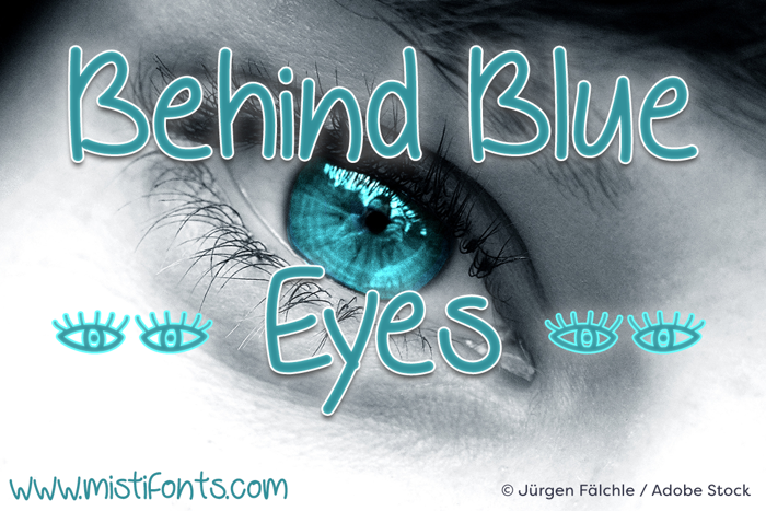Behind Blue Eyes Font poster