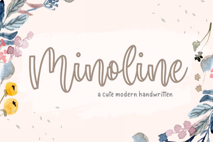 Minoline Font poster