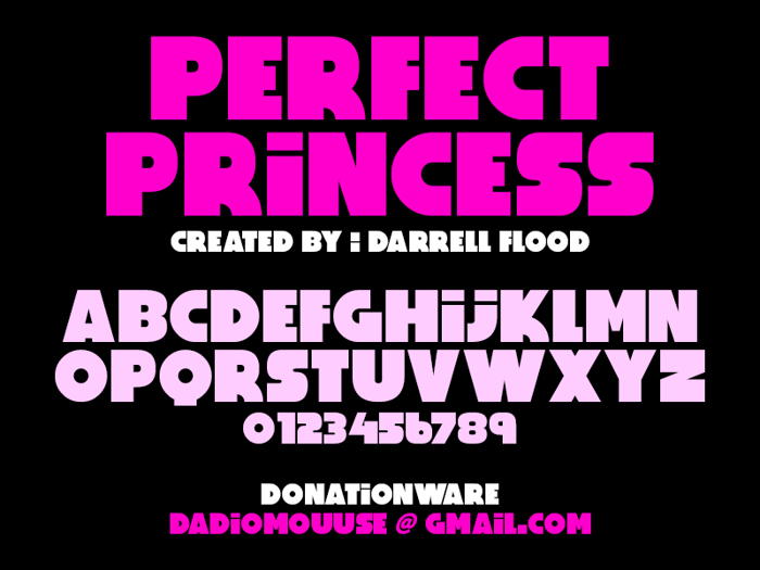 Perfect Princess Font poster