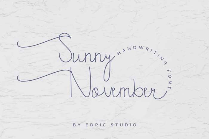 Sunny November Font poster
