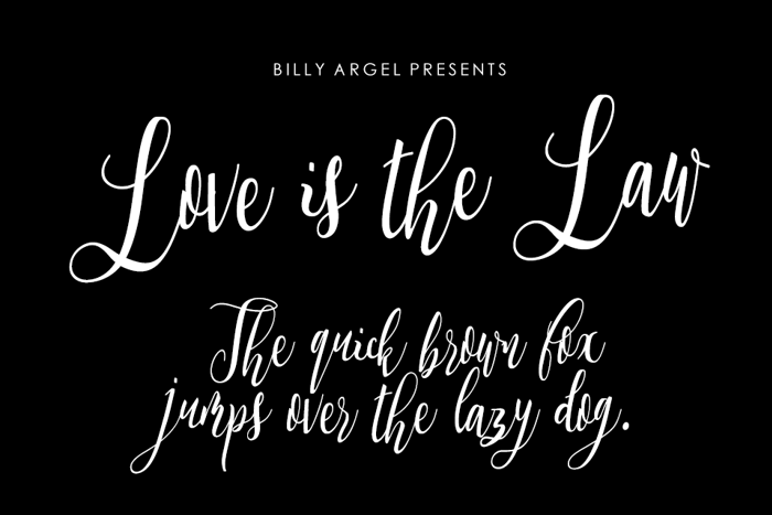 Love is the Law Font poster