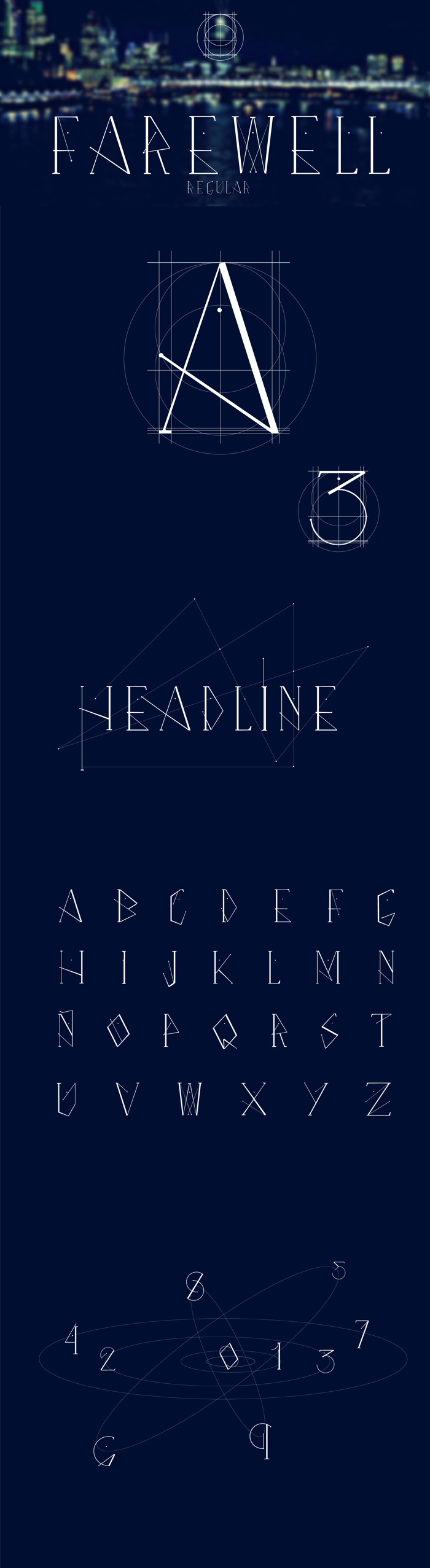 Farewell Font poster