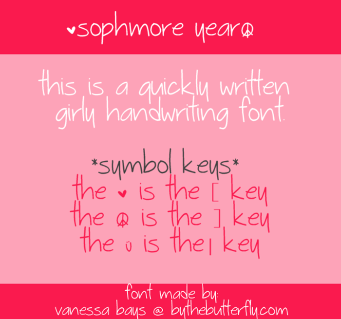 Sophmore Year Font poster