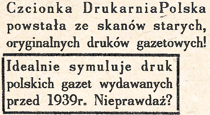 Drukarnia Polska Font poster