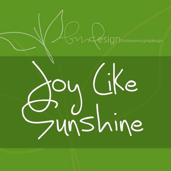 Joy Like Sunshine Through My Wi Font
