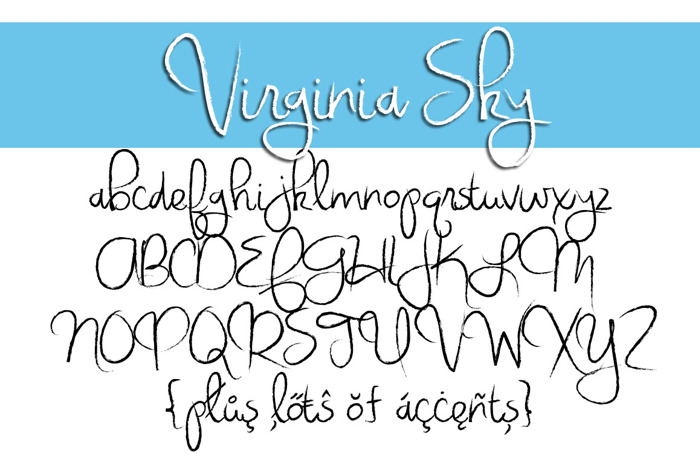 Virginia Sky Font poster