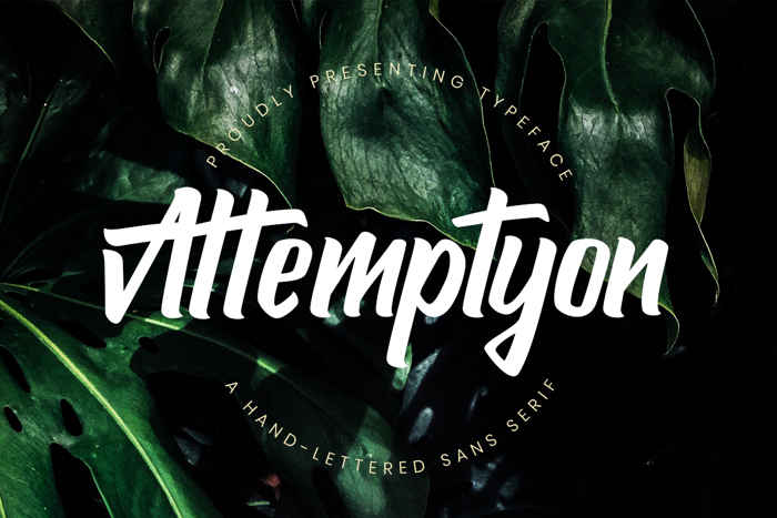 Attemptyon Font poster