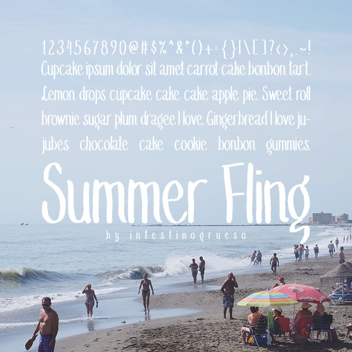 Summer Fling Medium Font poster