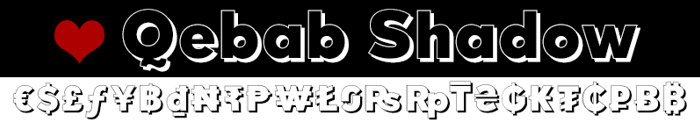 Qebab Shadow FFP Font poster